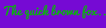 Image with Font Color 09B20D and Background Color 760AD4